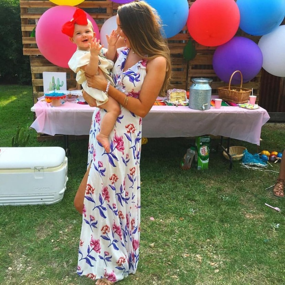 Floral print maxi dress